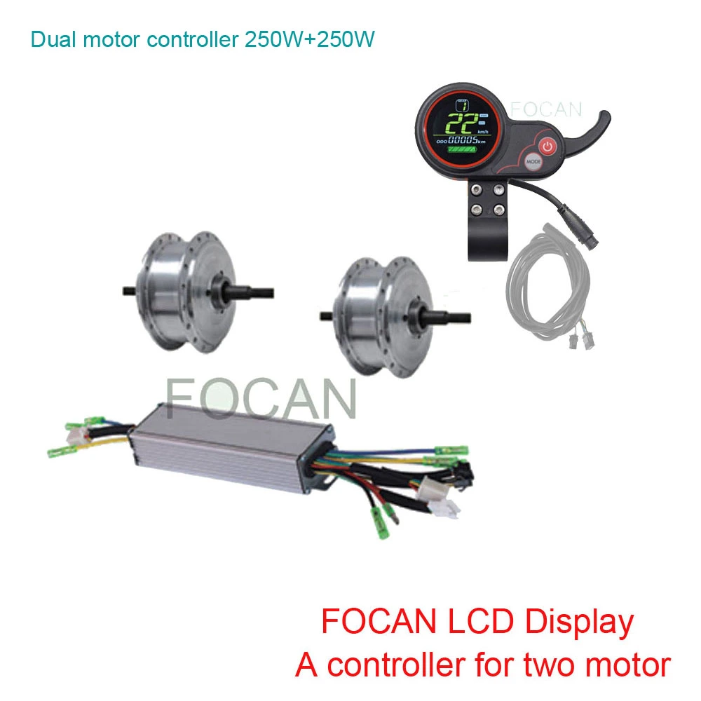 E-moto Scooter del Motor de CC sin escobillas Controller 250W 350W a 500W 1000W 24V 36V 48V