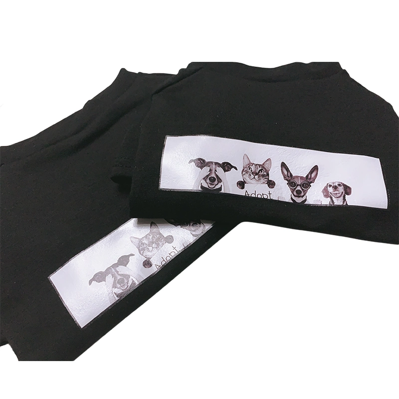 Solid Black Color Cotton Polyester Custom Pattern Dog Clothes