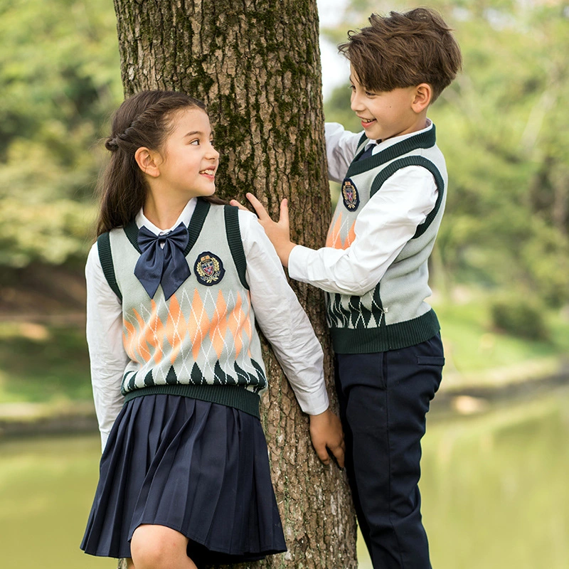 Langarm Maßgeschneiderte Bildungseinrichtungen Klassenzimmer Uniform Pullover