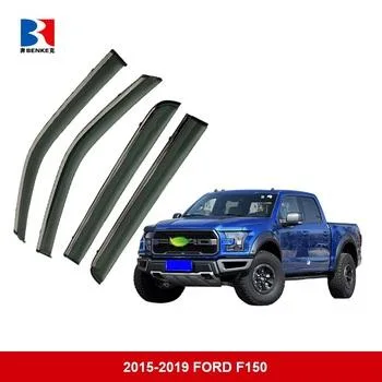 Puerta del deflector del coche Visor del respiradero del sol para Ford F150 F250 F350 F450 F550 Weather Shield ventana lateral deflector Protección contra la lluvia