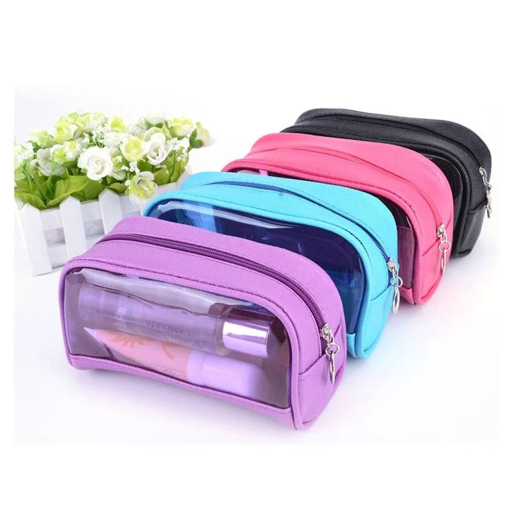 Fashion Small Personalized Private Label Clear PVC Beauty Case Makeup Bag&Cases Travel Cosmetic Bags