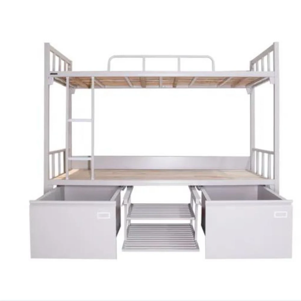 Gris/Blanco nuevo bastidor de literas, escalera Dormitorio Dormitorio adulto