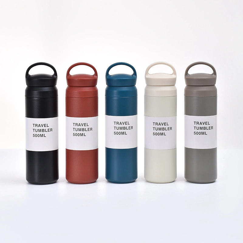 350ml/500ml Simple Design Portable Water Flask with Handle