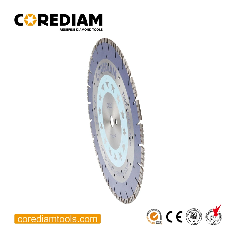 350mm Laser Welded Diamond Turbo Saw Blade with Fast Cutting Concrete/Cutting Tools