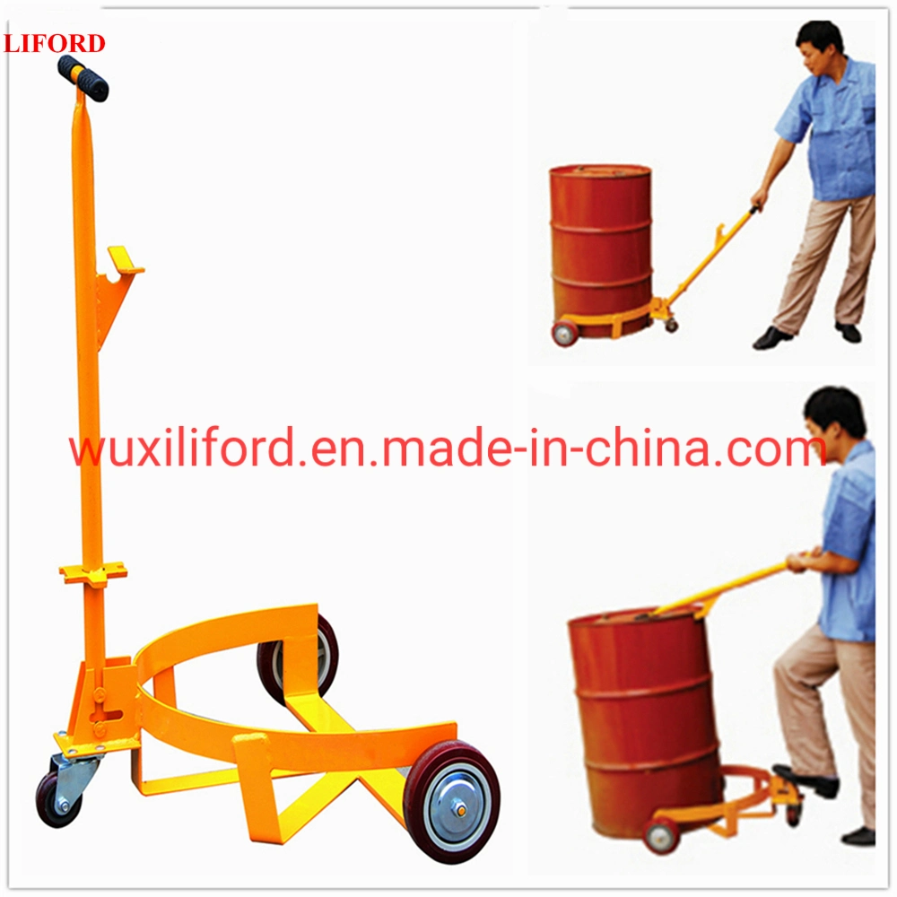 500kg Capacity Low Profile Drum Caddy Hand Drum Trolley Mechanical Drum Cart DC500