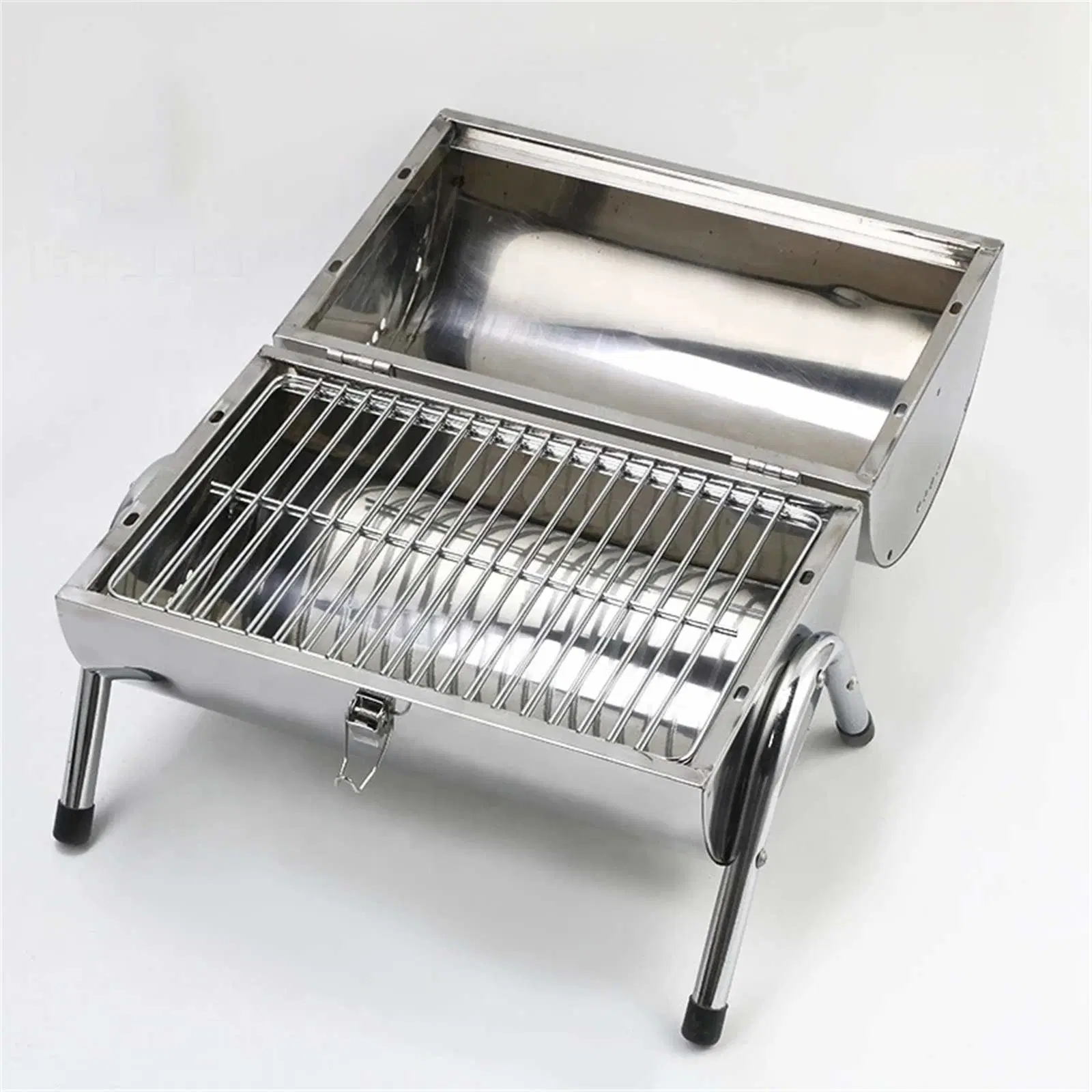 Churrasqueira Grill Sliver em Aço inoxidável Portátil Charcoal