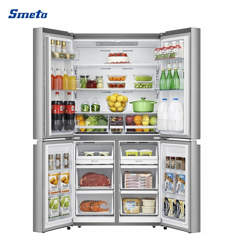 21 cuft no Frost Multi Puerta 4 Puertas toque eléctrico Control de refrigerador francés para TM-773wh