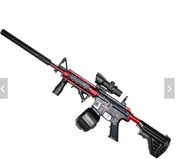 2023 مدفع مكبر M4a1 M416 مدفع بلكرة جل AK47 Vector V2 HK416 Automatic ABS Blaster Metal Toy Water مسدس