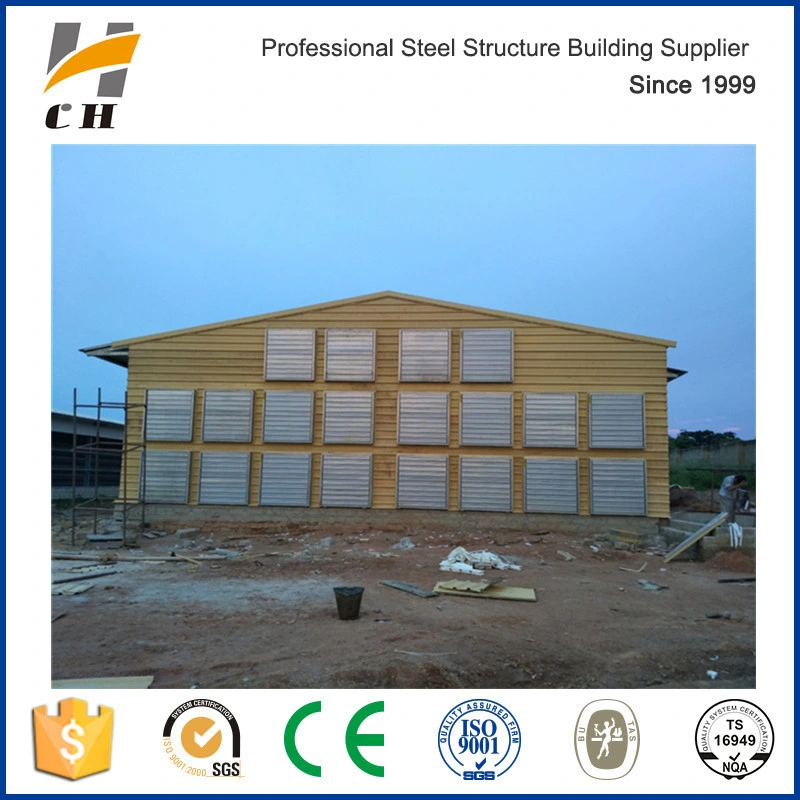 Noiseproof & Insulation Chicken Shed Poultry Farm with Light Steel Frame&Sandwich Panel