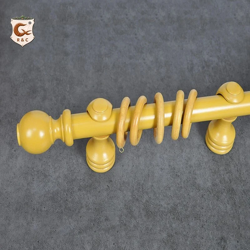 Manufacture Decorative 28mm Wood Curtain Rod