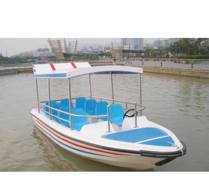 China Manufacturer New 600 High Quality Leisure Fiberglass Sightseeing Electric Boat