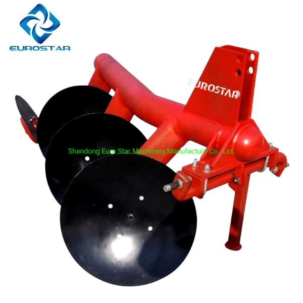 1lyx-230 Hanging Disc Plough for 40-50HP Tractor Working Width 600mm Paddy Filed Farm Heavy Duty Plow Drive One Way Round Tube Agricultural Machinery