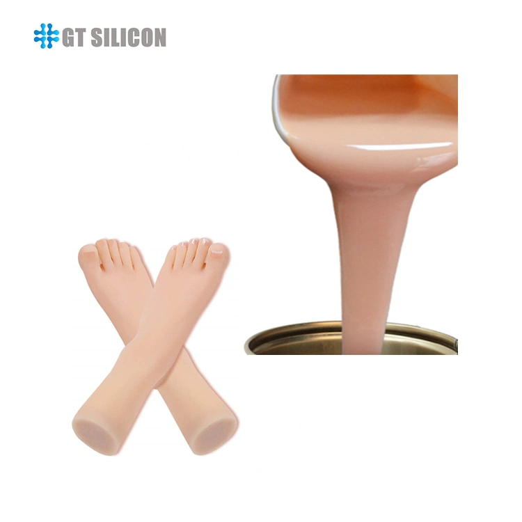 Tonalité de la chair de grade médical en caoutchouc de silicone liquide pour les membres artificiels