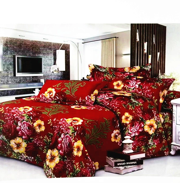 Factory Customized Polyester Quilt Cover Set Printed Fabric