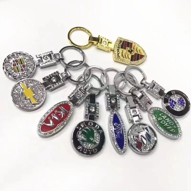 Key Ring Drilling Car Key Bag Ring Pendant Car Logo Metal Key Ring Pendant