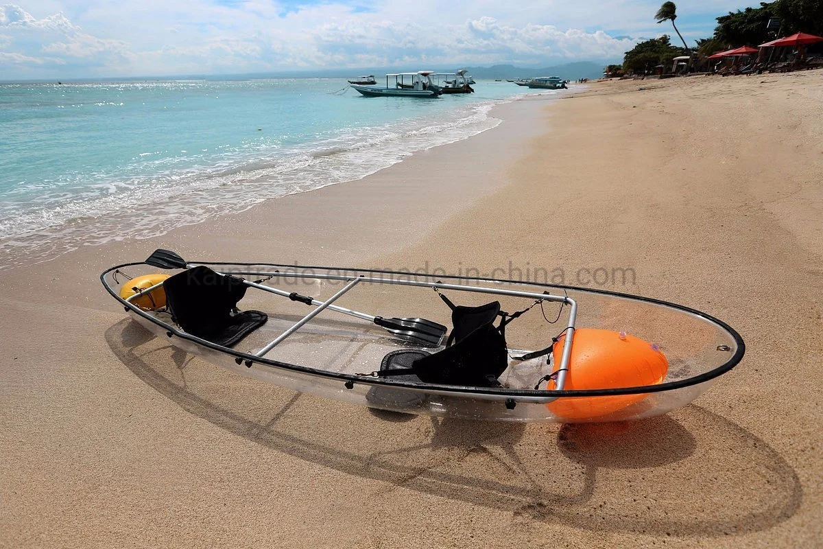 Customized Length 333cm Couple White Clear Boat on Sea