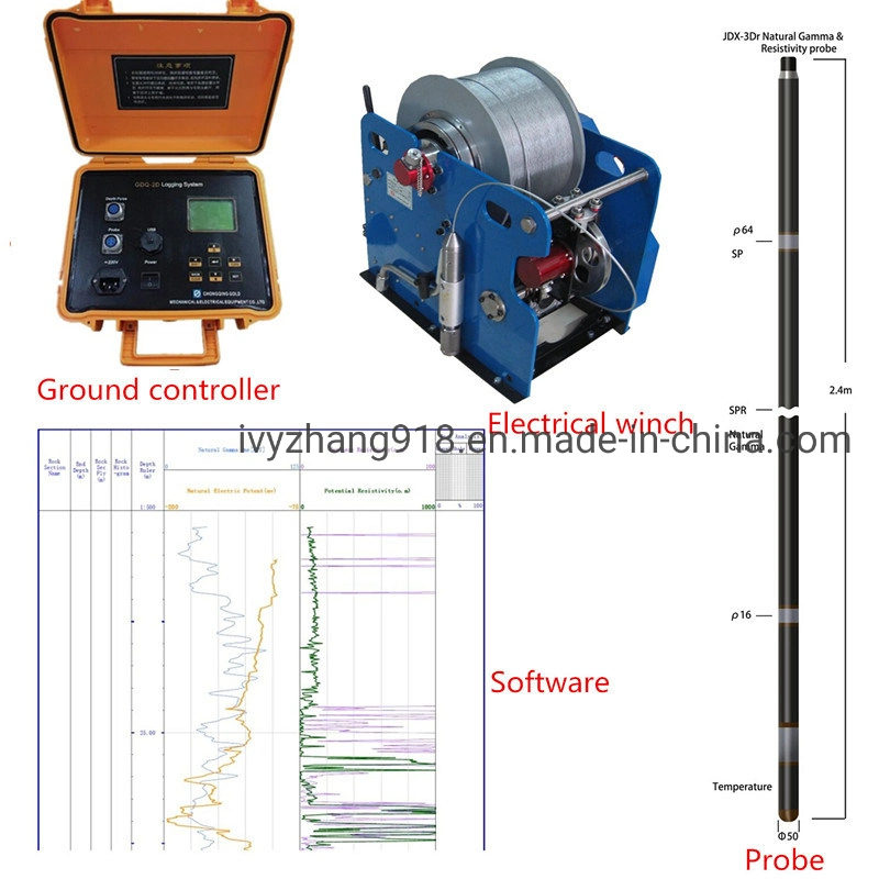 Bohrlochdichte Logging Equipment Elektrische Logging System Natürliche Gamma Logger Temperaturprotokollierung Messschieber-Logging-System Geophysikalische Logging-Tools