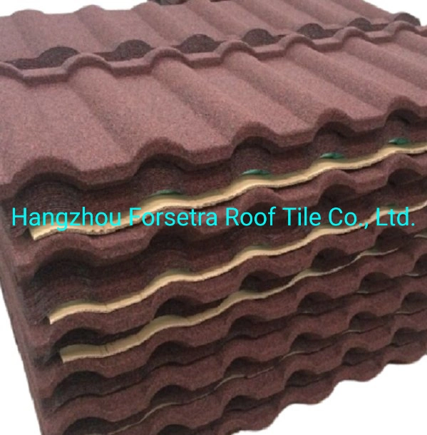 Tuiles de toit en métal revêtu de pierre de couleur, tuiles classiques, meilleures maisons composites pour les projets de toiture.