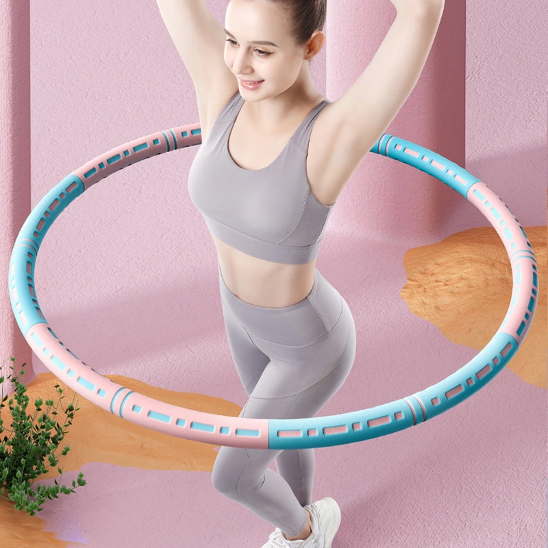 High quality/High cost performance  6 Sections Adjustable Fitness Detachable Stainless Steel Hula Hoop