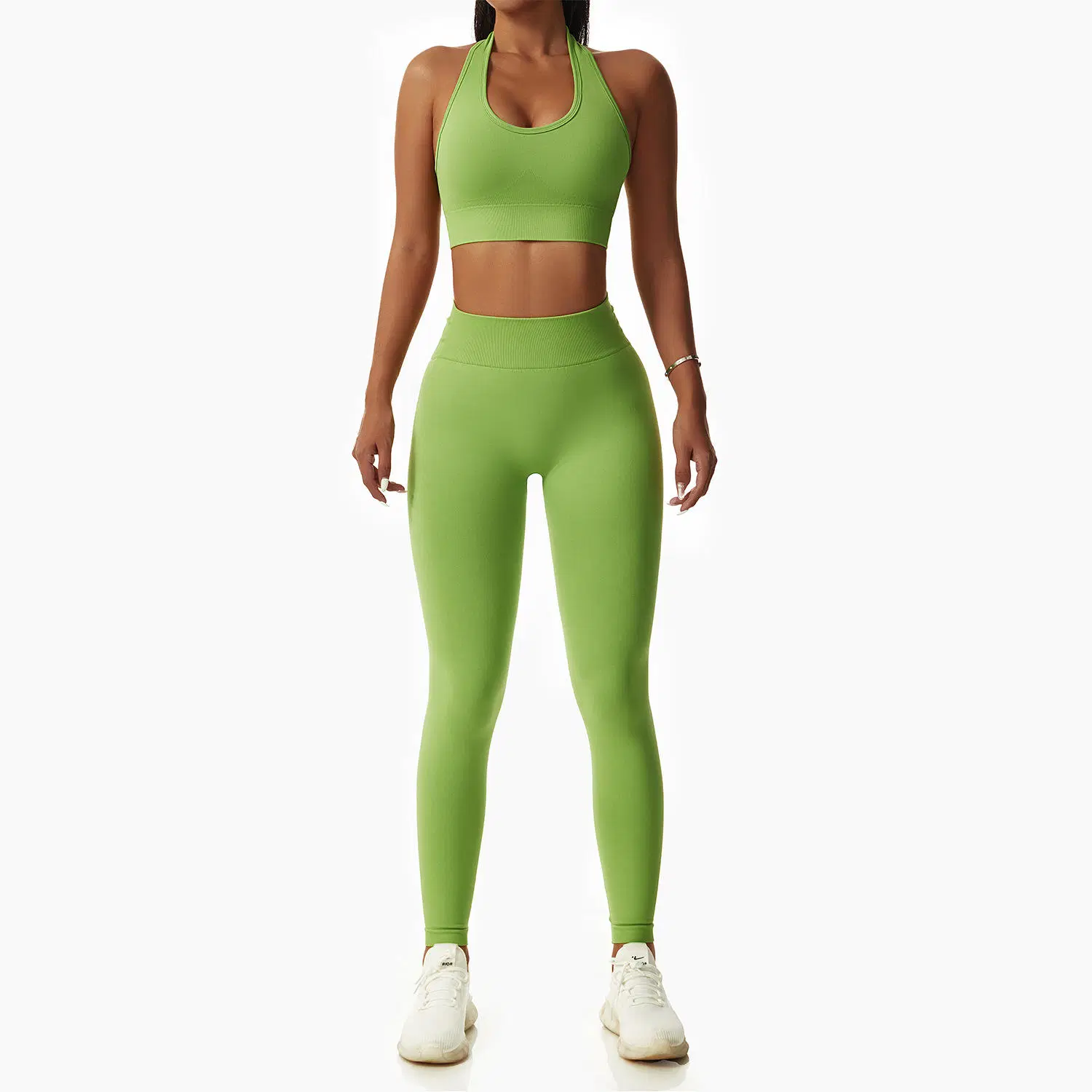 Juegos de entrenamiento para mujeres 2 piezas de yoga de yoga de alta cintura Yoga Leggings pantalones cortos y sujetador deportivo ropa de gimnasio Tracksuit