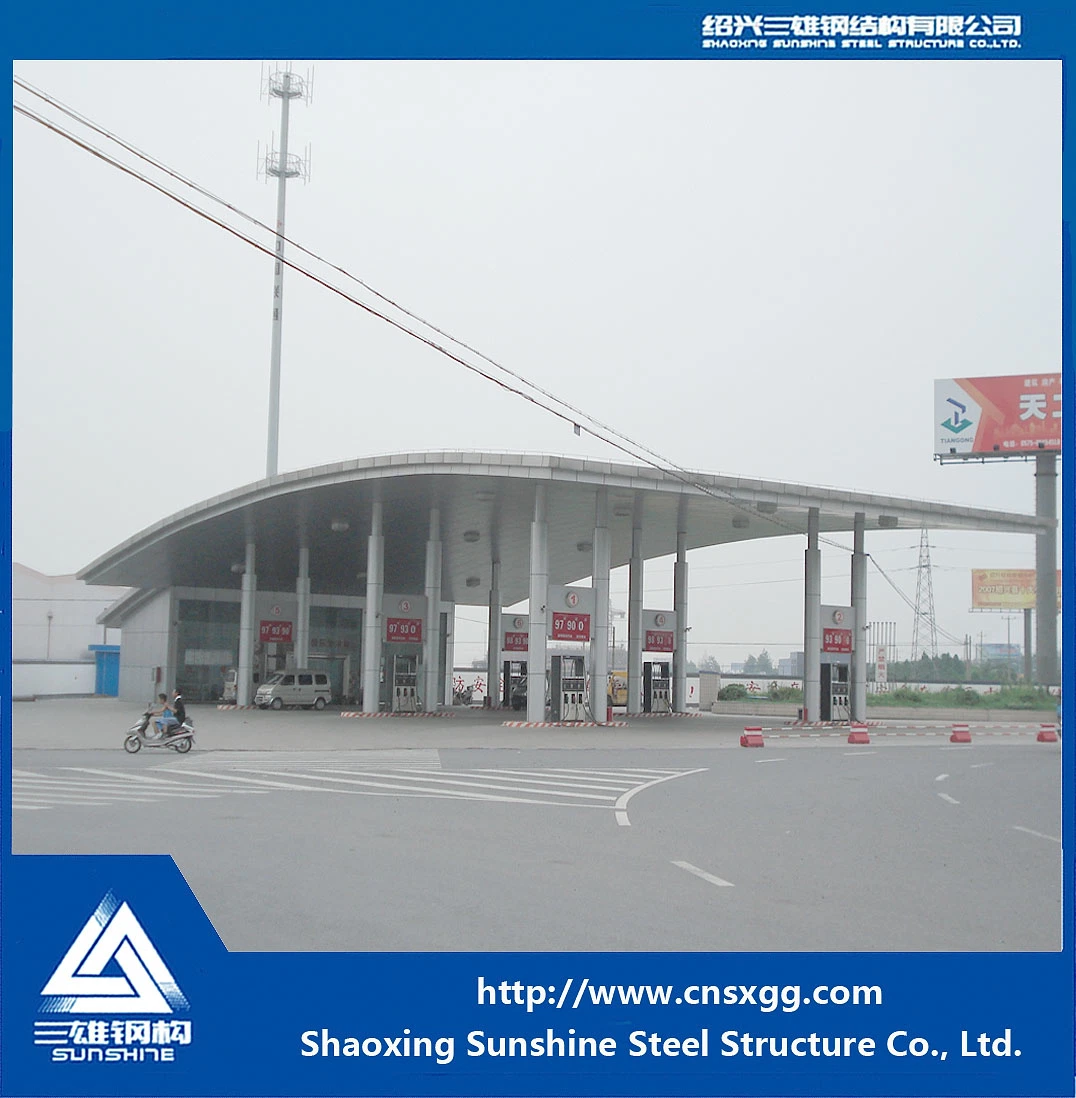 Cheap Prefabricated Light Steel Structure Gas Station