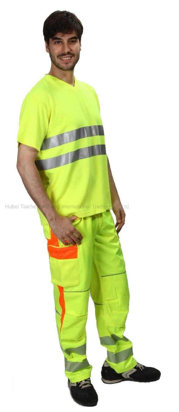 Fashion Custom Reflective Men's High Visibility Trousers Safety Workwear En20471