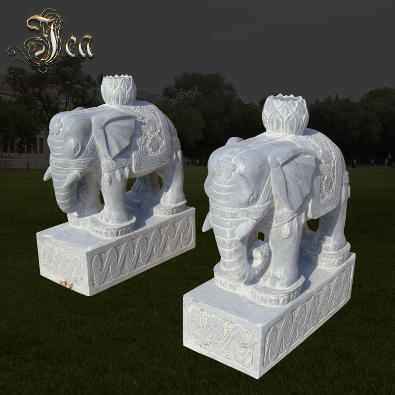 Factory Direct Sale Garden Marble Stone Animal Elephant Carving
