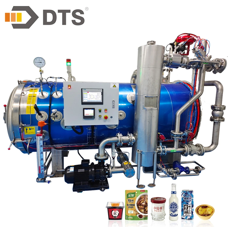 DTS Automatic Multifunction Caned Tuna Salmon Static retort Pasteurizer Processing Linha