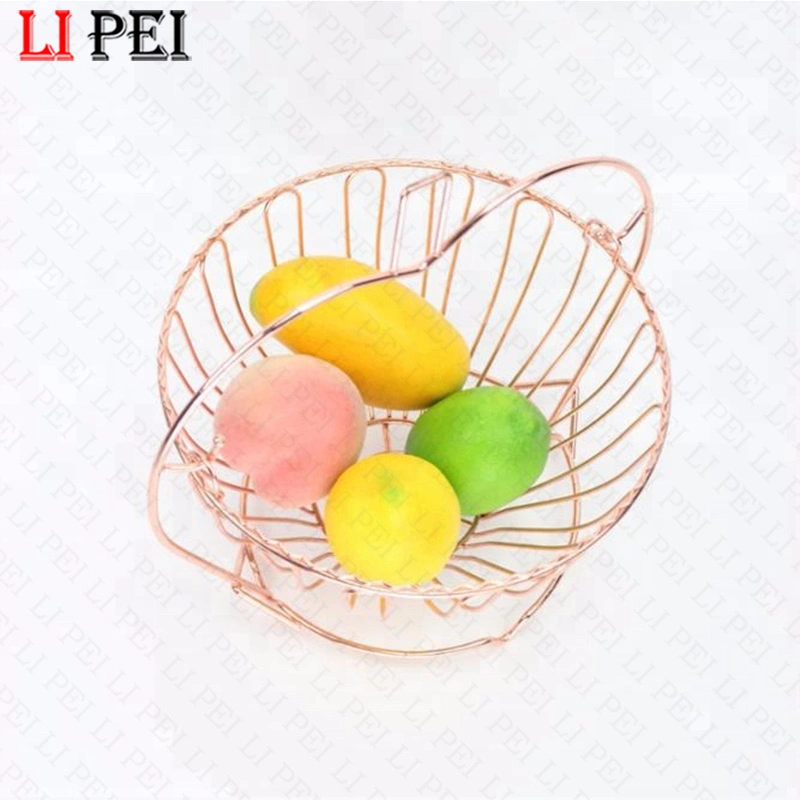 2020 Gold Wire Fruit Basket Home Decorative Basket