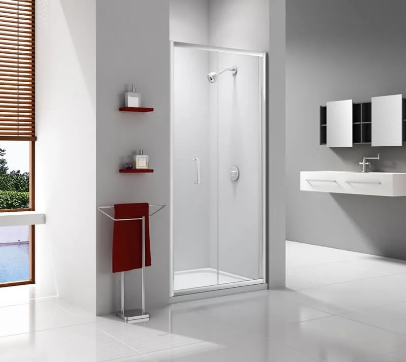 High Chrome Tempered Glass Shower Room Infold Door