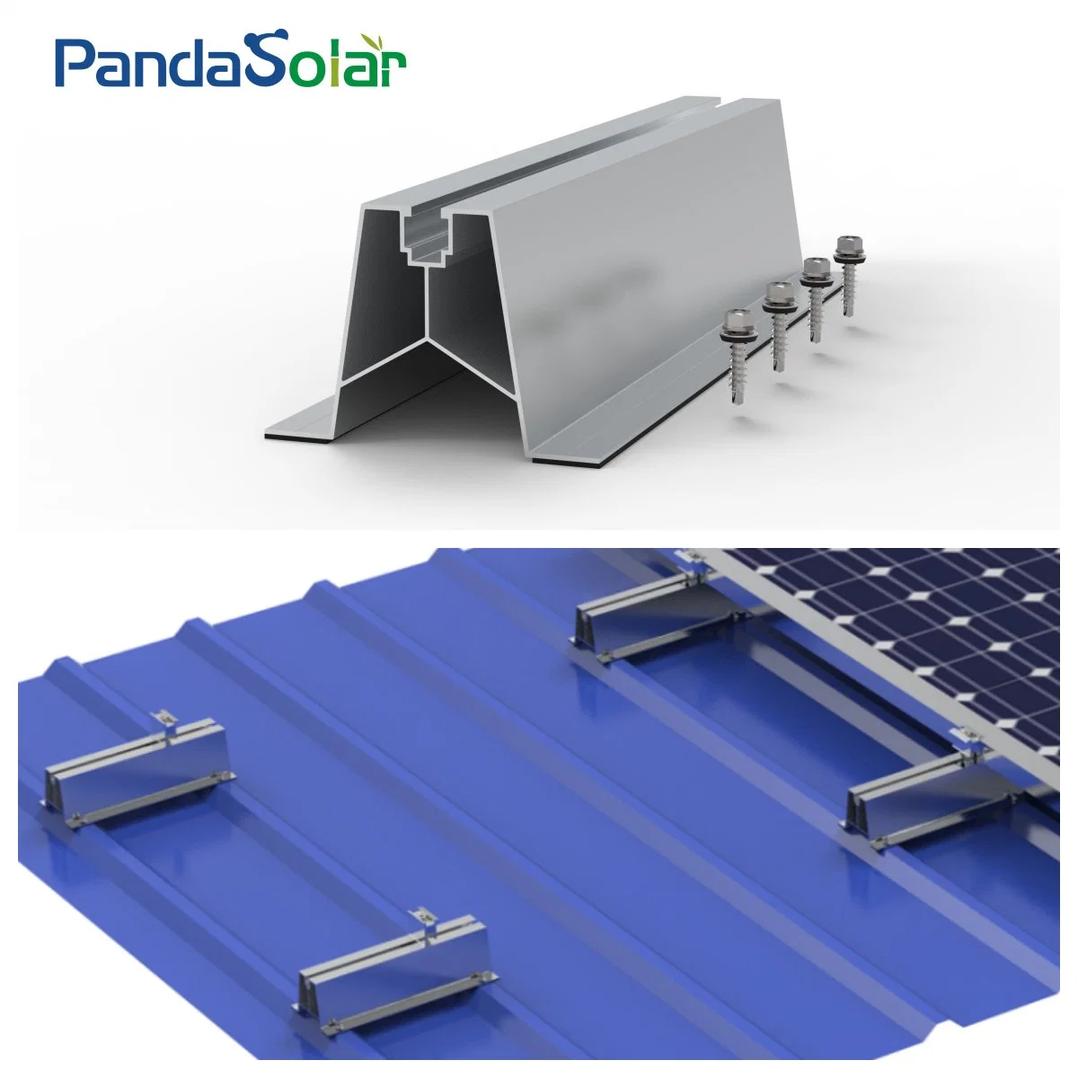 Adaptado de la fábrica de montaje de aluminio Panel Solar de carril corto