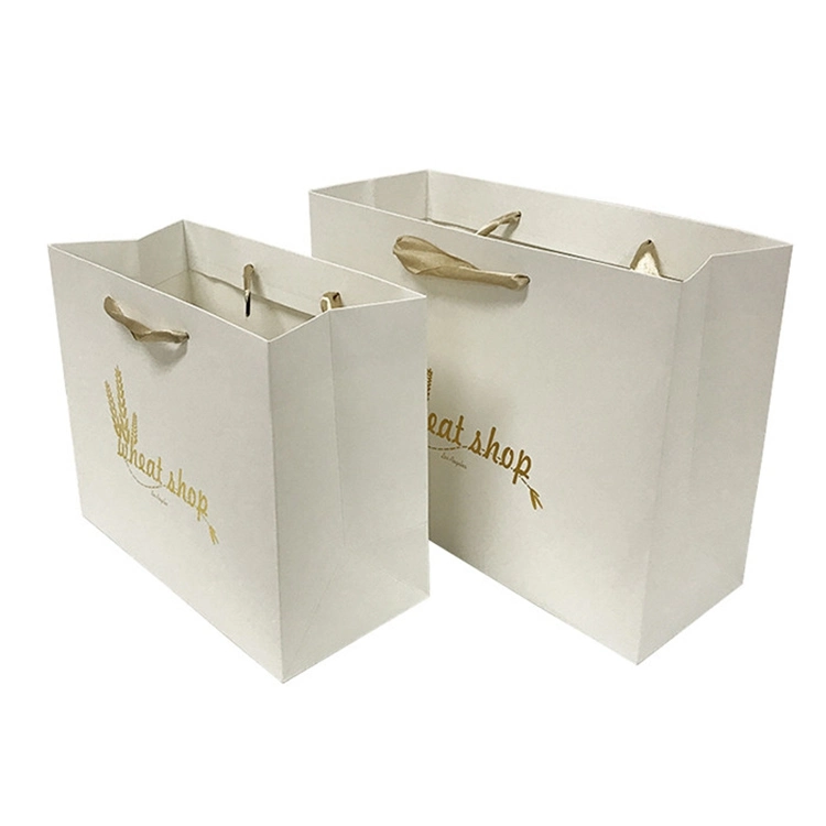 Custom Print Embossed Logo Gold Hot Foil Cosmetic Perfume Hard Paper Bag for Gift Wrapping