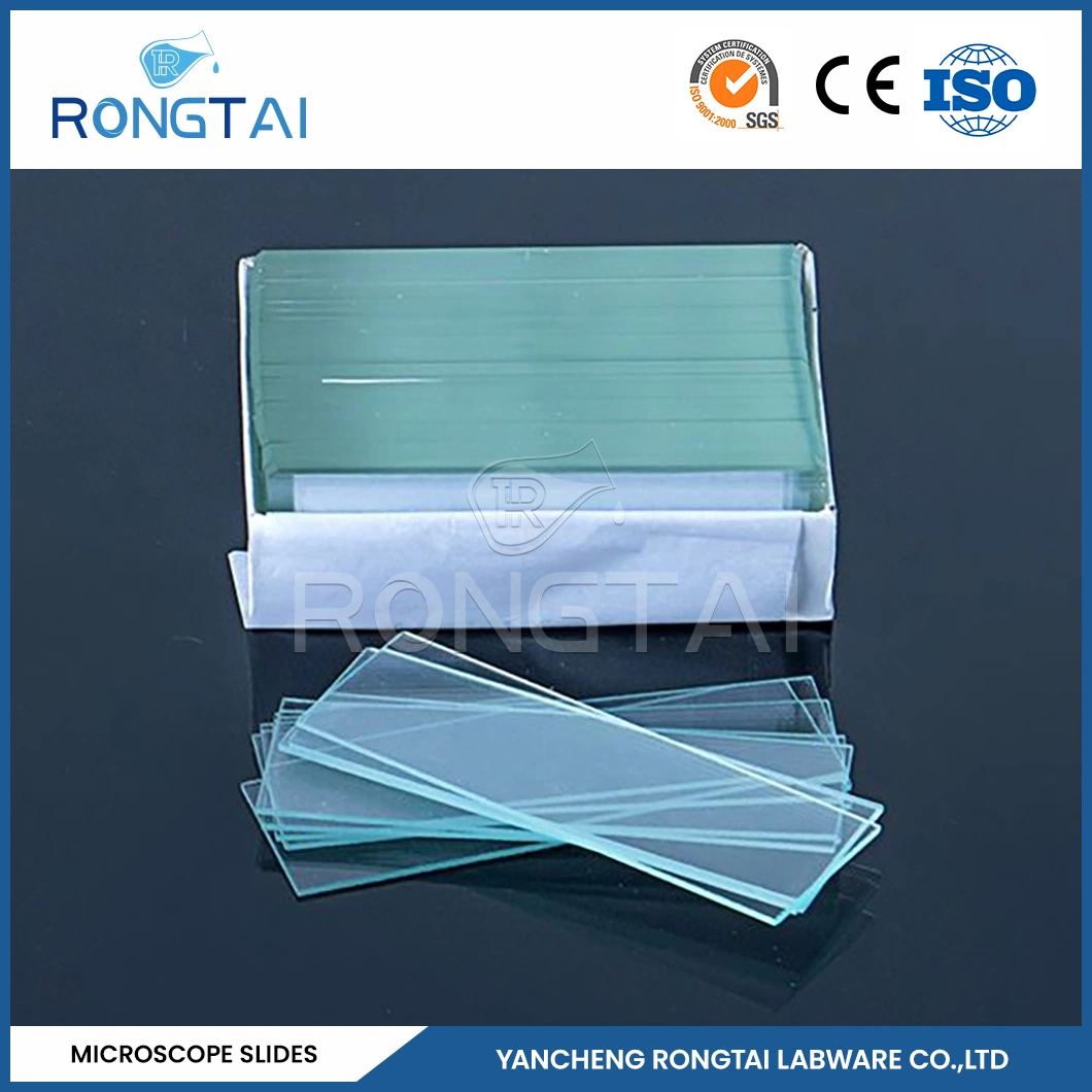 Rongtai Animal Cell Slide Factory Microscopic Slides Double Frosted China 7101 7102 7105 7107 7109 Micro Glass Cleaning Slide