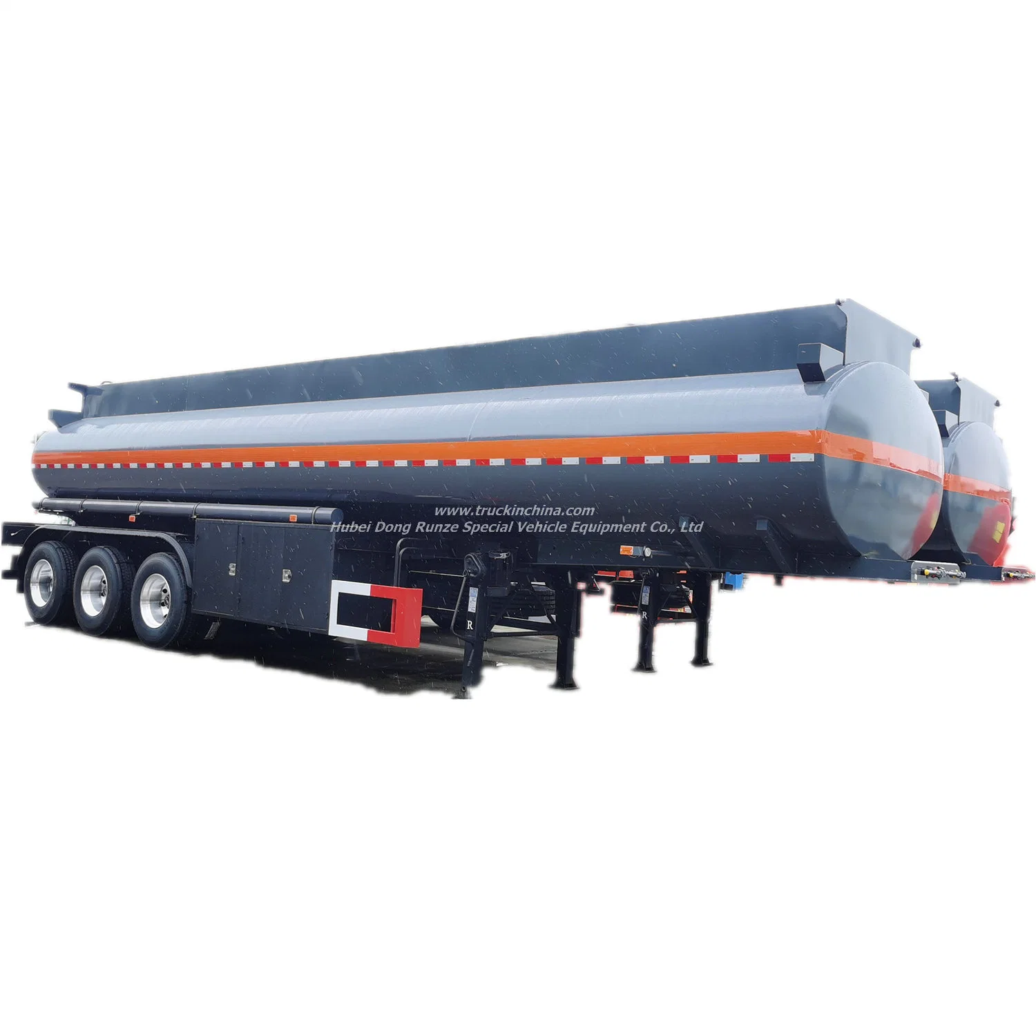 3 Axles Steel Lined PE Tanker Truck Tank Trailer for Transport Hydrochloric Acid, Sulfuric Acid