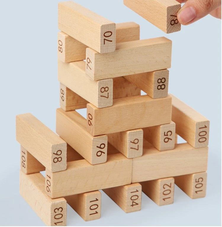 Top Sale pädagogische Holz Stapelblöcke für Kinder Holz Genga Spielzeug