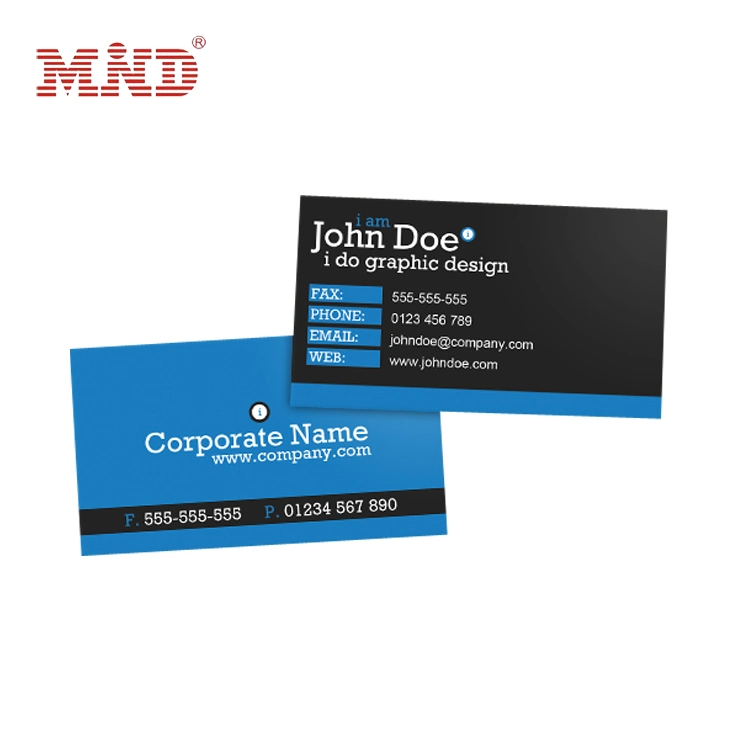 Customized Clear PVC Plastic Business Card with White Boxes