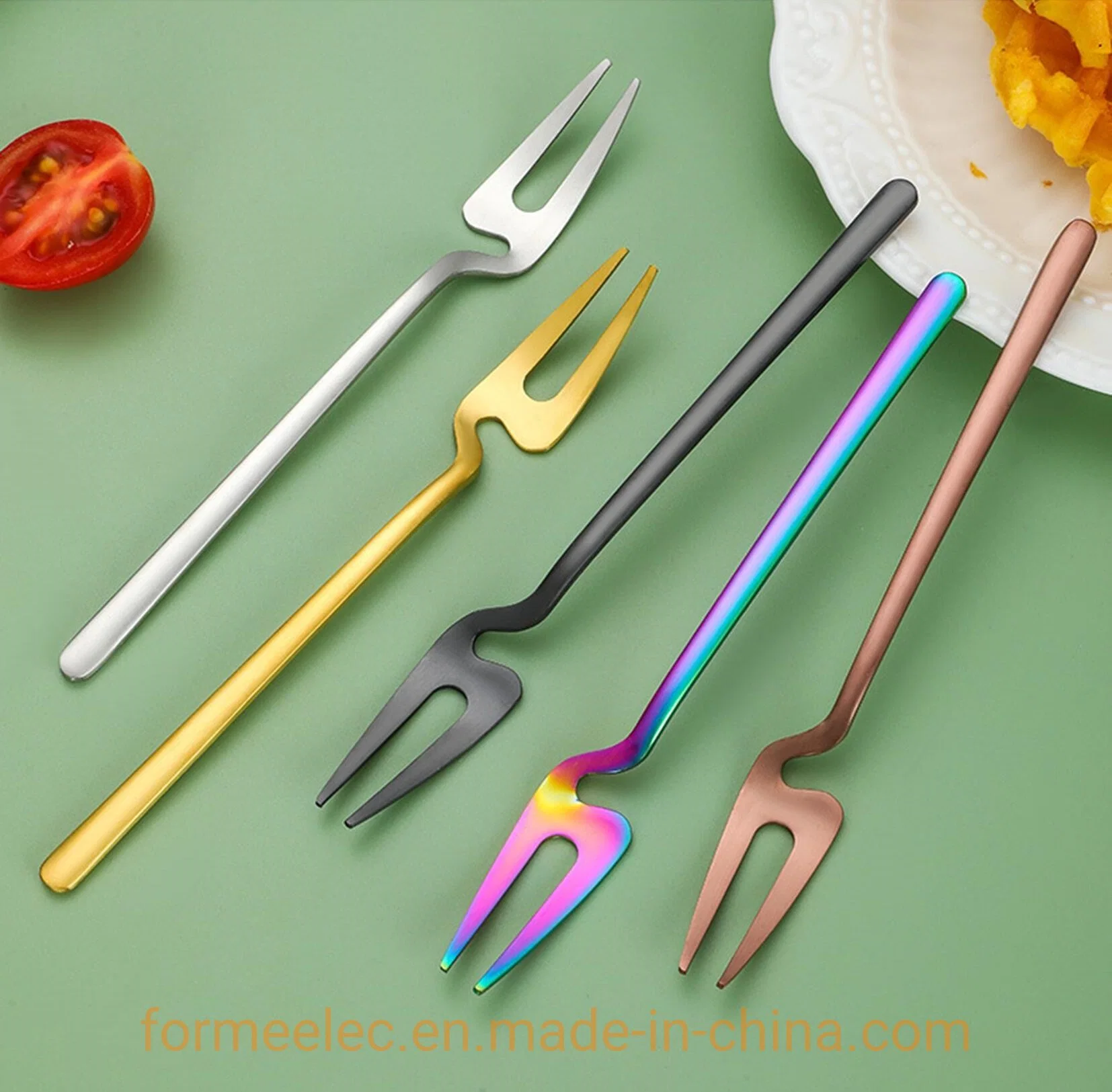 Copo Edge Bowl tipo afixação de imagens tipo garfo com faca para sobremesas colher Conjunto de café de chá Cutlery Set
