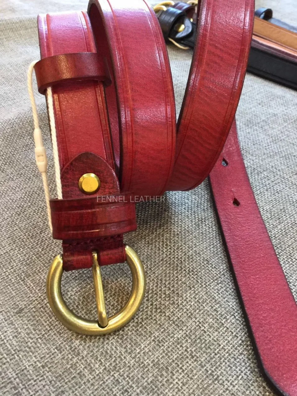 Fashion Lady Round Buckle Leather Belt (EU2110)