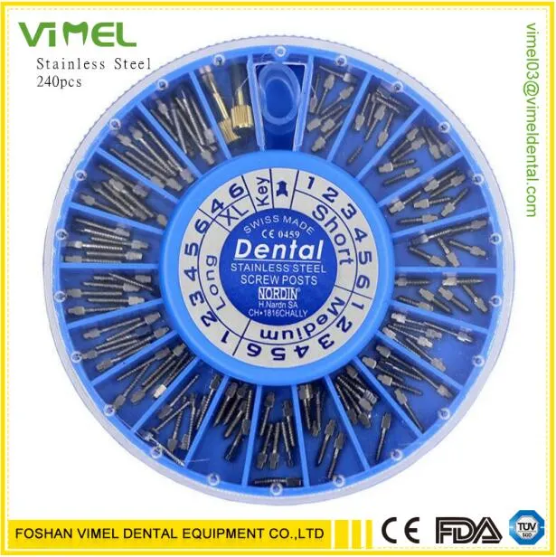 Los implantes dentales Ortodoncia Micro tornillo tornillo de acero inoxidable de 240 Kits de puestos de ordenadores