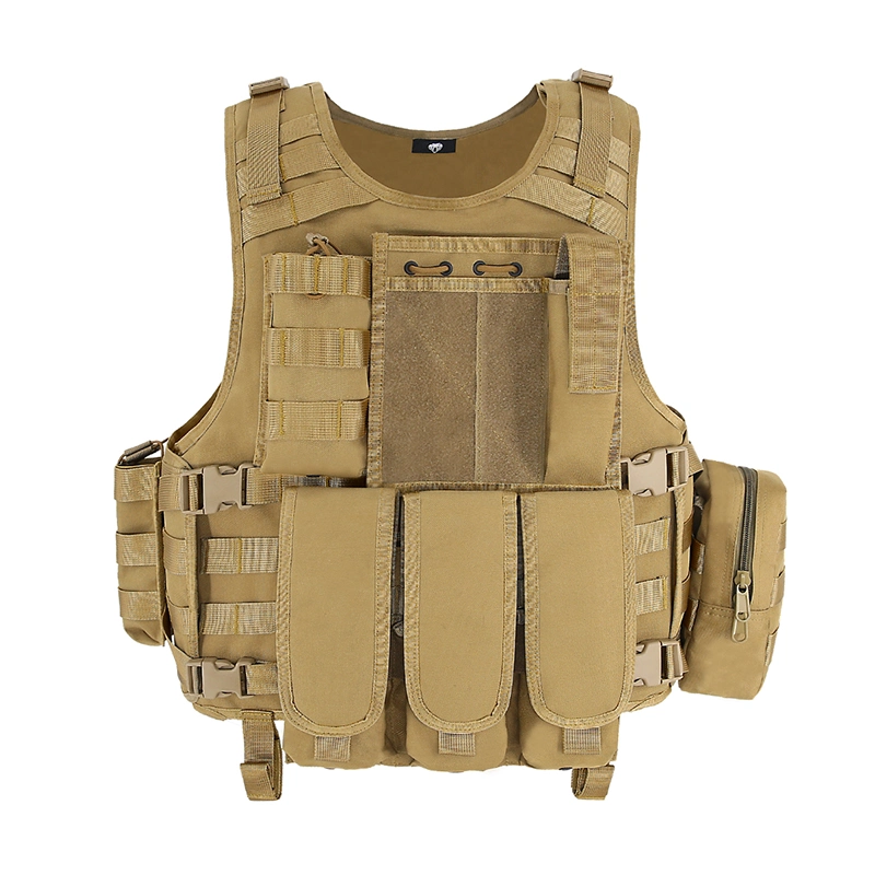 Double Safe Tactical Plate Carrier Police Armor Hunting Bulletproof Vest with Magazine Pouches