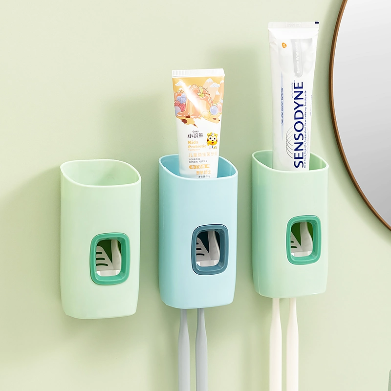 Plastic Hanging Automatic Toothpaste Dispenser Multifunctional Waterproof Toothbrush Holder