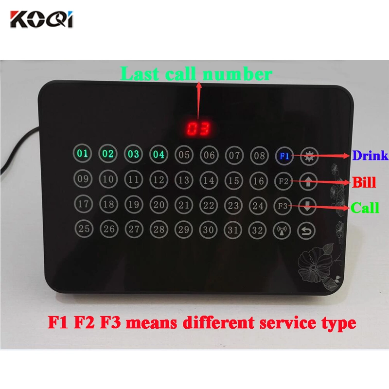 Ycall Wireless Guest Paging System with Restaurant Service Button