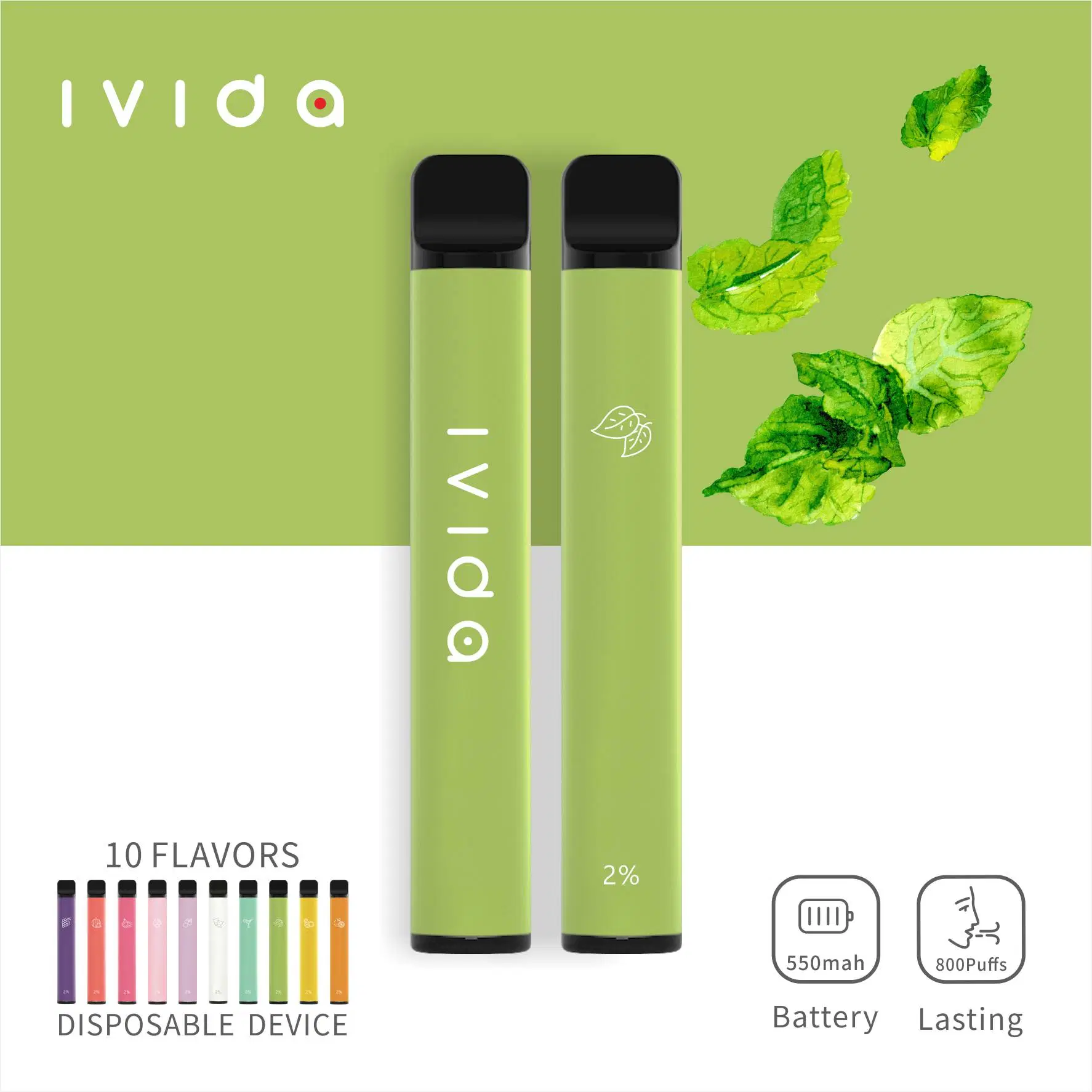 2023 Ivida оптовая цена 800 Puffs 3мл сертификат FDA одноразовые Vape пера