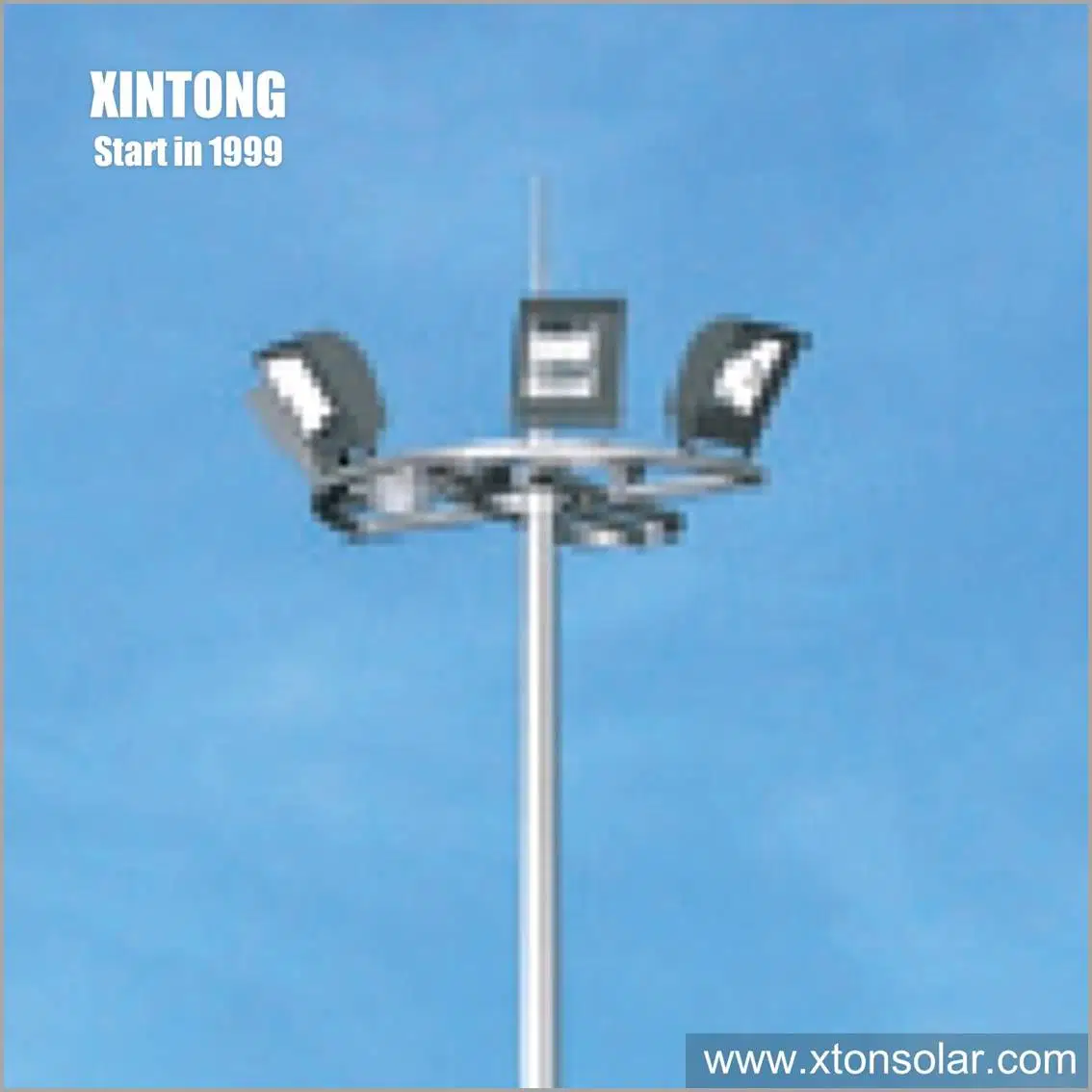 28m IP65 CE Hot DIP HDG Q235B Galvanized Round Conical Octagonal Waterproof Outdoor LED Solar Flood High Mast Light