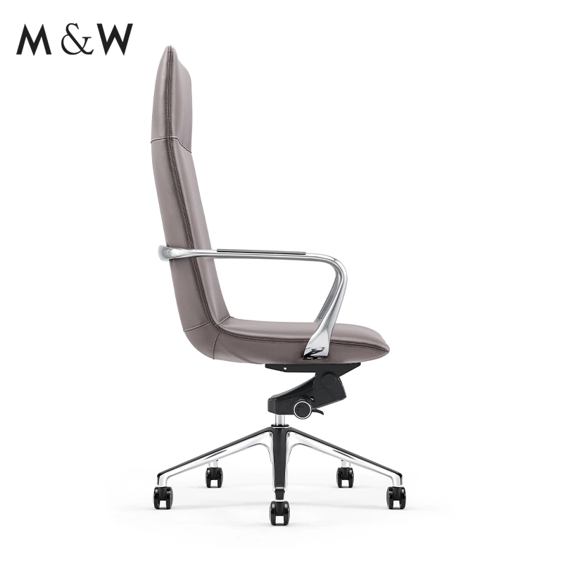 M&W Modern Design Luxury High Back Genuine Leather Executive Office Chair