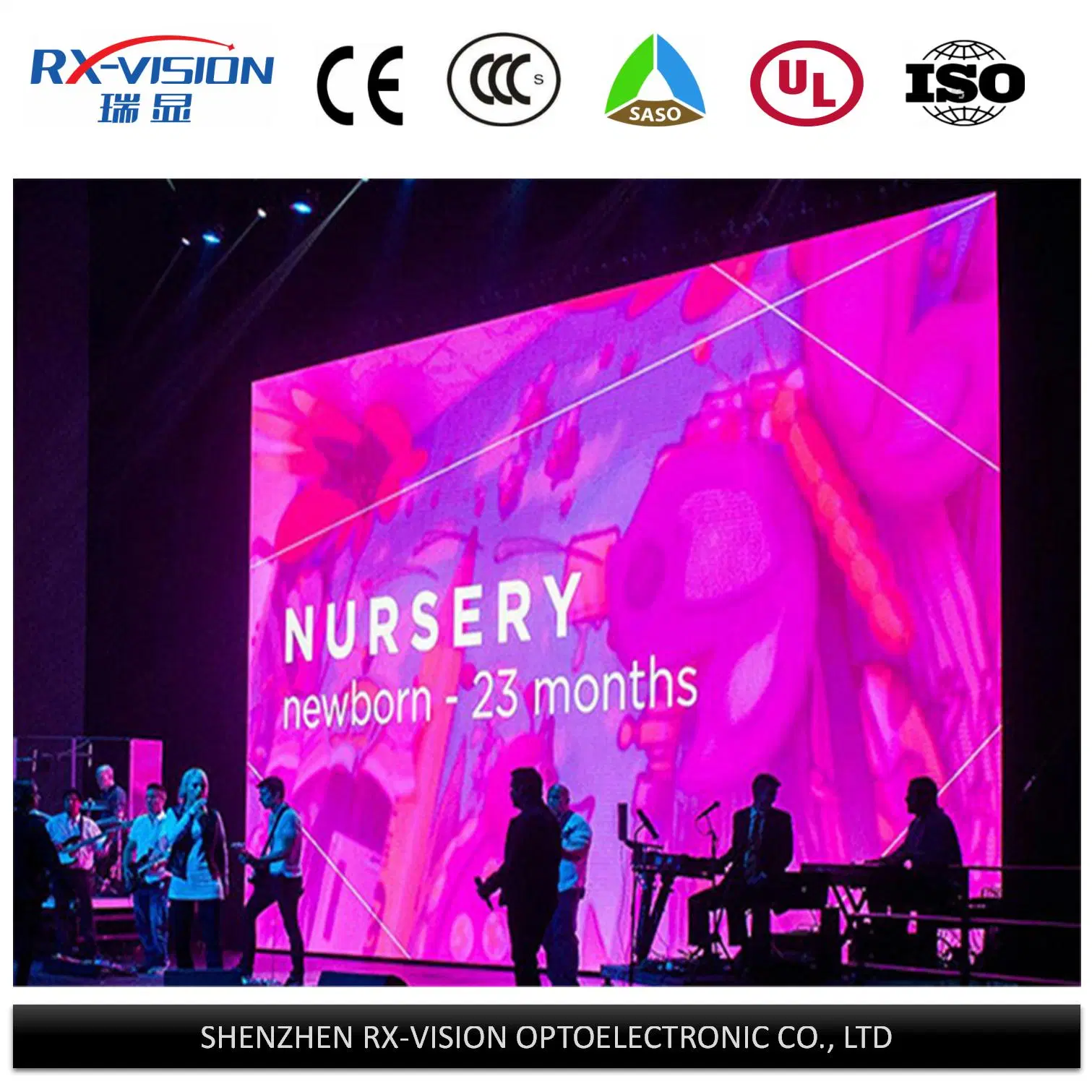 P3,91LED Anzeige Full Color Indoor Rental Stage Video Wall Panel Matrix-TV 500*1000cm