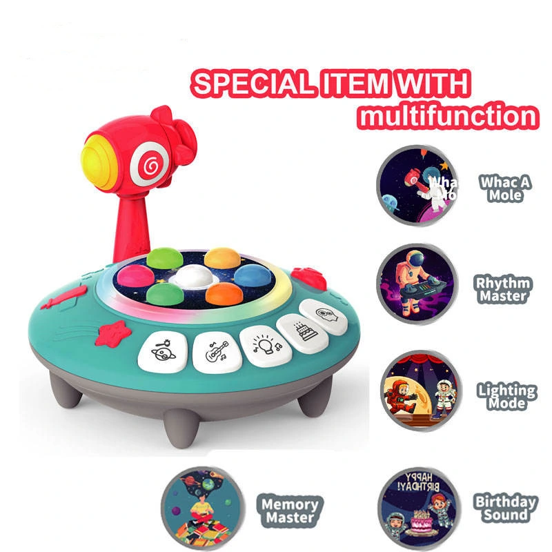 Pounding Educational Toy Interactive Desktop Whack a Mole Game with Lights and Music for Kids