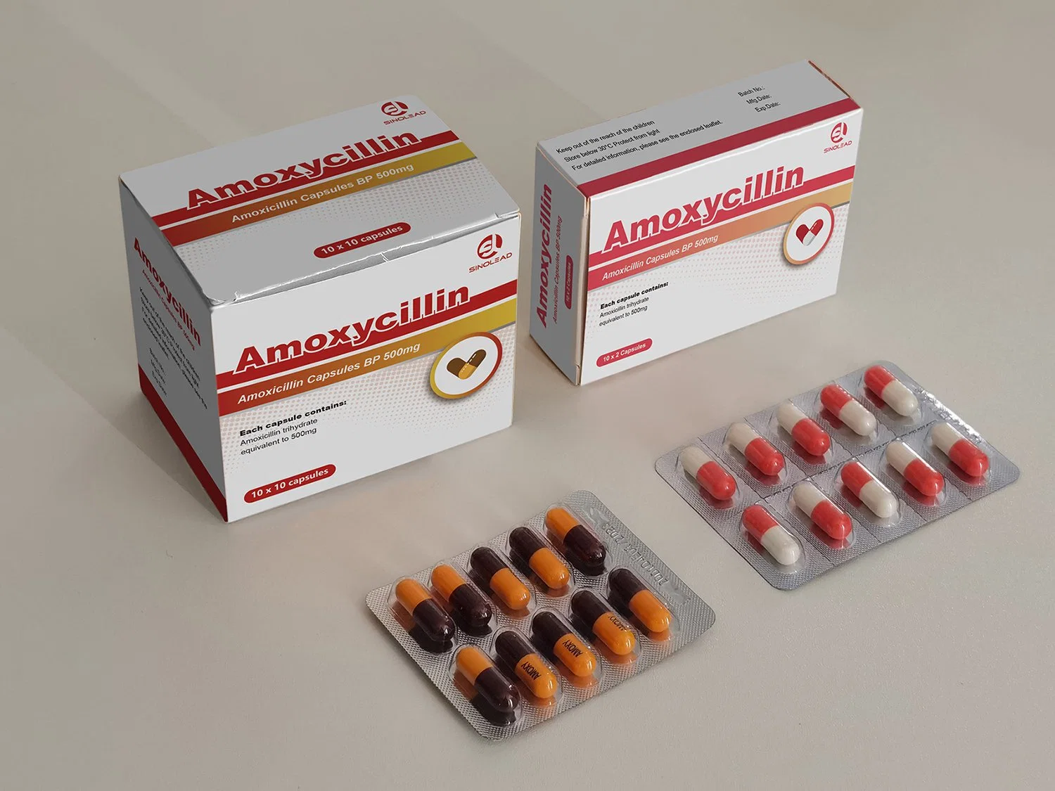 Antibiótico de alta calidad producto Amoxicillin Cápsulas 250mg, 500mg