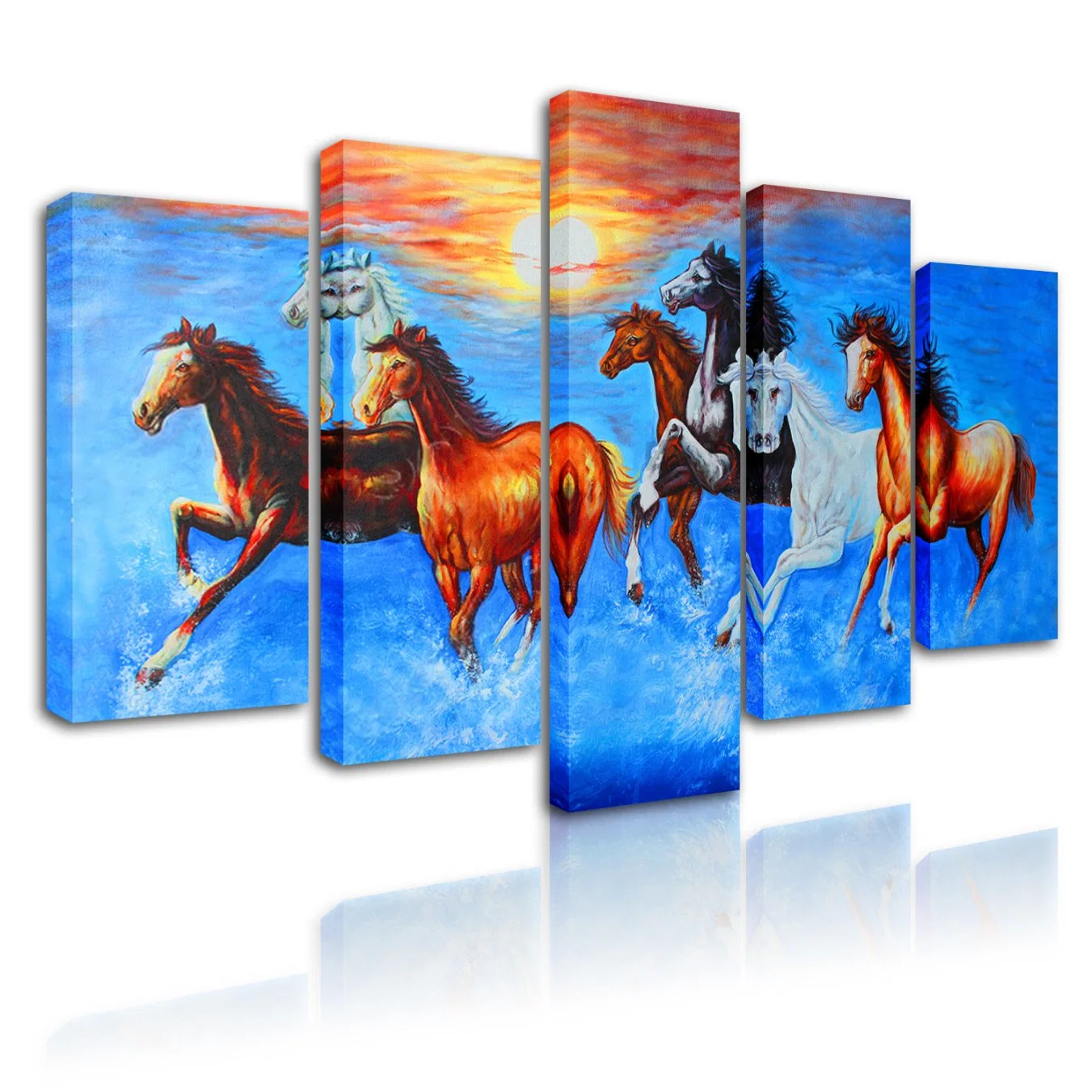 Oil Art Wall Picture Abstract Portrait Living Room Beauty Beautiful Animal Horse Painting