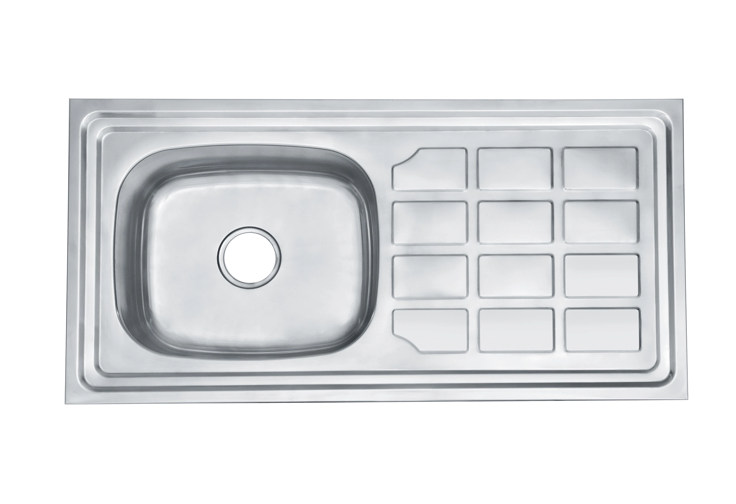 Unique Drainboard Stainless Steel Sink 304 Basin Kitchen Sink for Cabinet Sink